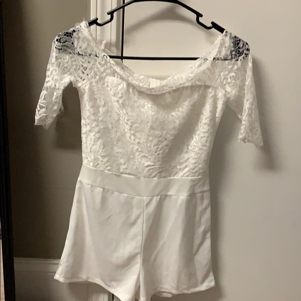 White lace romper